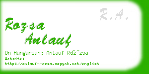 rozsa anlauf business card